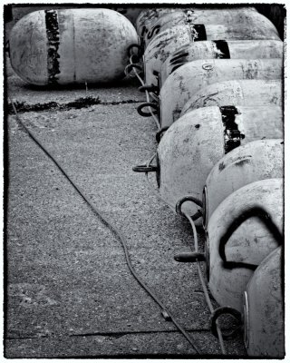 Boat Buoys removed from Monroe Harbor