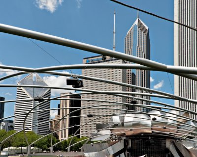 View from Great Lawn in Millennium Park