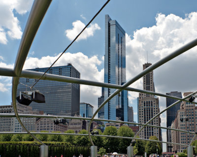 View from Great Lawn in Millennium Park