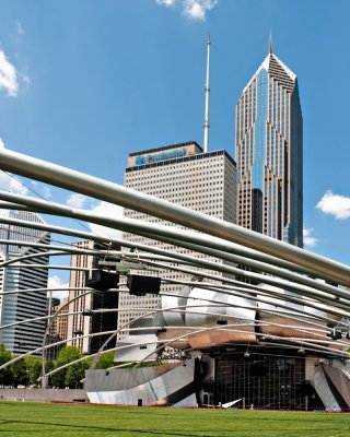 View from Great Lawn in Millennium Park