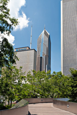 View from Bridge in Millennium Park