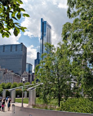 View from Bridge in Millennium Park