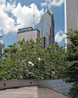 View from Bridge in Millennium Park