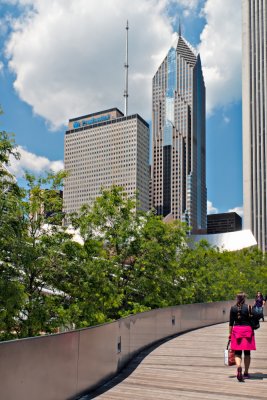 View from Bridge in Millennium Park