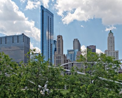 View from Bridge in Millennium Park