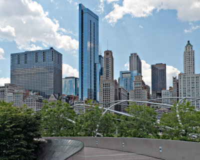 View from Bridge in Millennium Park