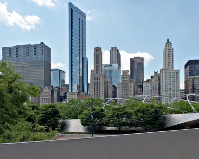 View from Bridge in Millennium Park