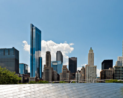 View from Bridge in Millennium Park