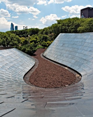 View from Bridge in Millennium Park