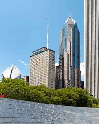 View from Bridge in Millennium Park