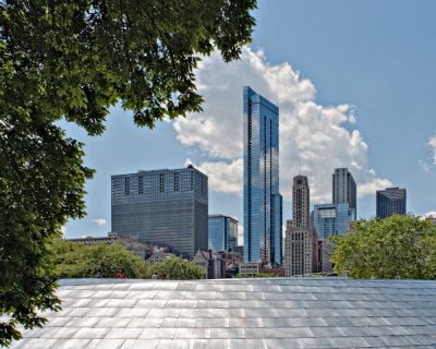 View from Bridge in Millennium Park