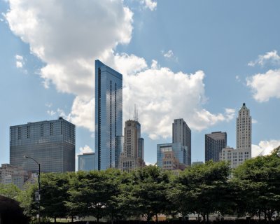 View from Bridge in Millennium Park