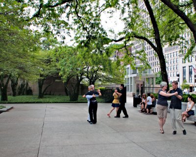 Dancing at South Garden of the Art Institute