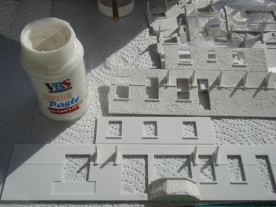 layout model - adding stucco