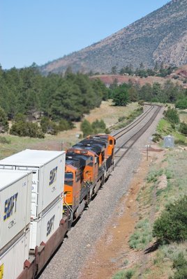 final climb for this westbound stacker