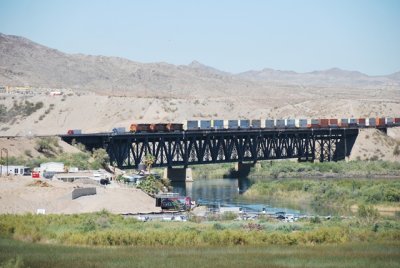 from California into Arizona - and then uphill!