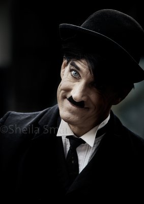 Charlie Chaplin busker