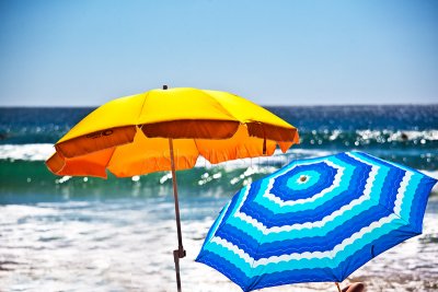 Two beach umbrellas
