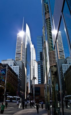 Phillip Street, Sydney with skyscraper office buildings