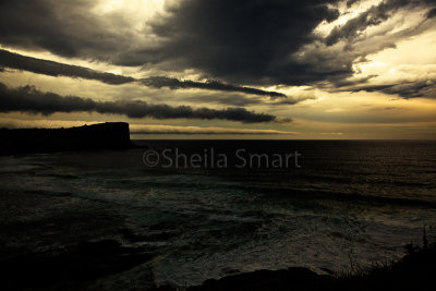 Avalon Headland with storm front