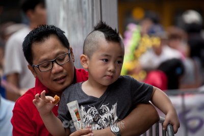 Vietnamese boy with mohican haircut