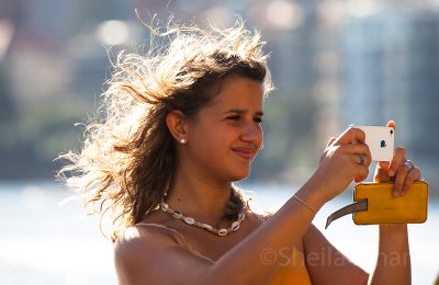 Young woman on ferry 