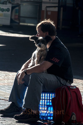 Busker and dog 