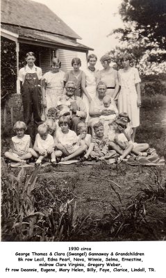 1930 circa George Thomas, Cara (Swange)l Gannaway Grandchildren .jpg