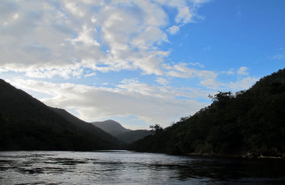 The Ireng River on the border of Brazil and Guyana