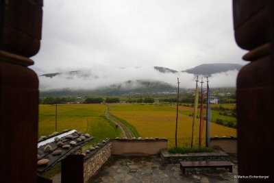 View from the Village Lodge Hotel in Paro