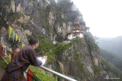 The Tiger's Nest lies on rock high up in the mountain
