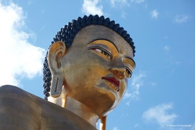 on a hill in Thimphu (similar to the Big Buddha in HK)