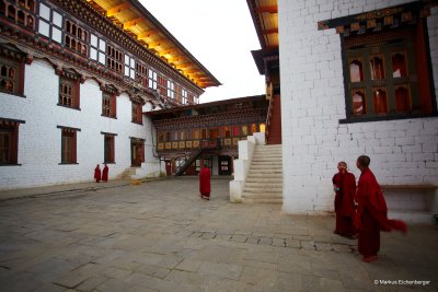 Inside Thimphu Dzong (Fortress)