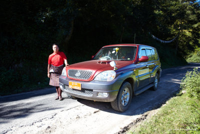 Chorten (my driver) and our car