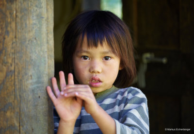 Cute Nepali girl in Trongsa