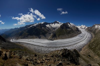 the Aletsch Glacier is the biggest in con