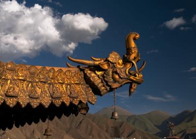 Decorated rooftop of Jokhang