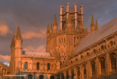 Ely Cathedral At Sundown