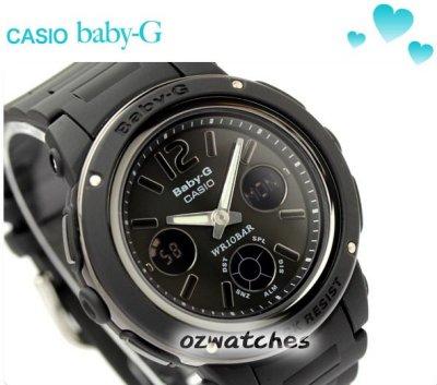 NEW CASIO BABY-G BIG FACE DESIGN BGA-151 BGA-151-1B ALL BLACK 100% AUTHENTIC