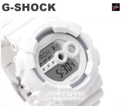 NEW CASIO G-SHOCK SUPER LED GD-100 GD-100WW-7 7YEAR BATTERY BIG FACE WHITE BAND