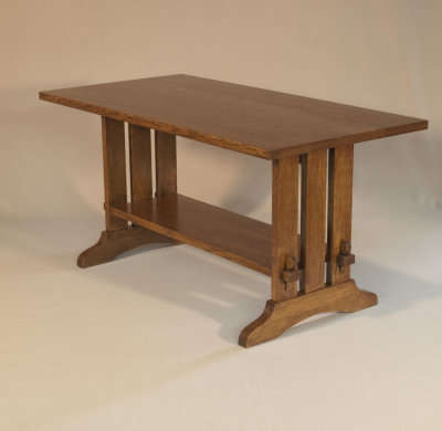 Arts and Crafts Table; Quartersawn White Oak