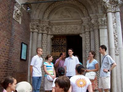 visiting historical church