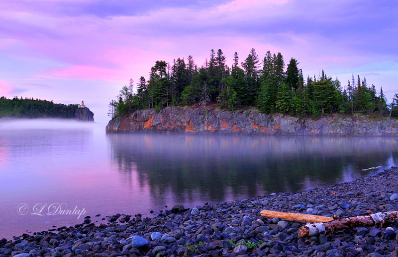 42.1 - Split Rock Lighthouse And Ellingsen Island, Evening Fog