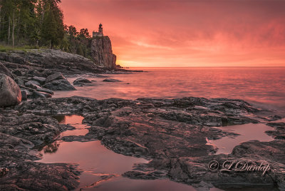 30.43 - Split Rock Lighthouse:  Salmon Sunrise, June 19th