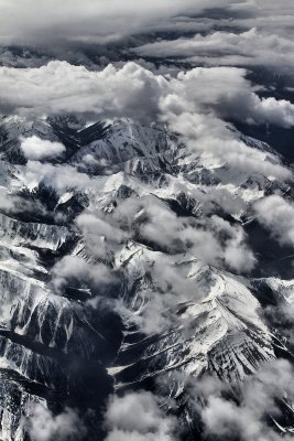 Flying between Calgary and Vancouver Island..