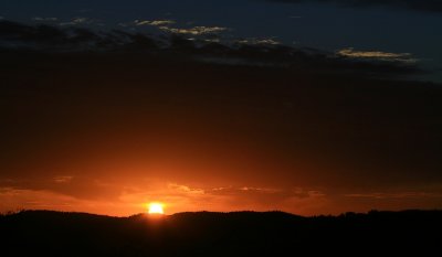 The sun goes down for the last time in 2007 Whangaparaoa New Zealand