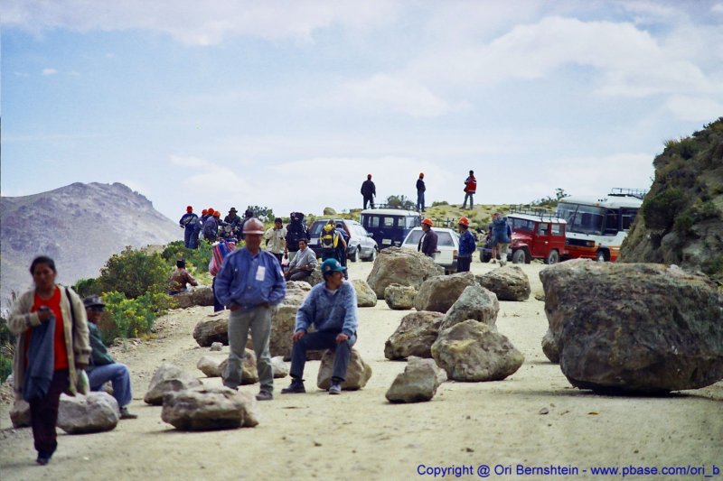 Miners strike ,Potosi , Bolivia , 2001