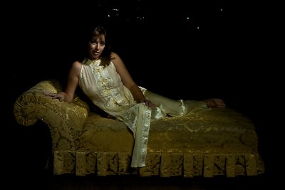 The Gold Chaise with Tracy   this gallery contains nudity