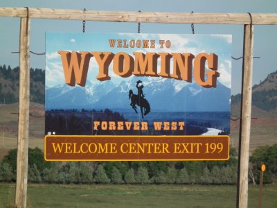 On the road of Wyoming...