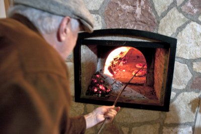 Ralph at the Pizza oven